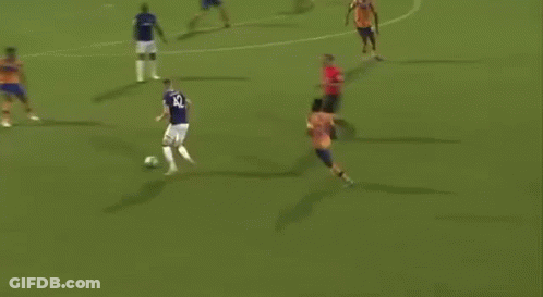 Soccer Players On Field With Goodbye Buying Ad GIF