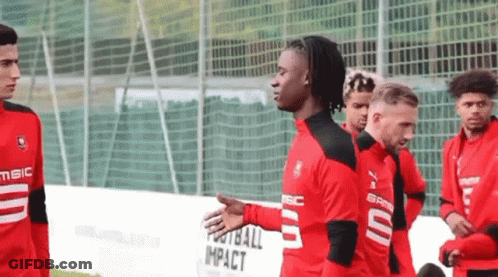 Soccer Players On Field With MSC Jersey GIF