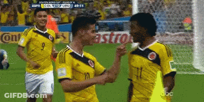 Soccer Players On Field With Number 10 Jersey GIF