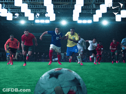 Soccer Players On Field With Number 10 GIF