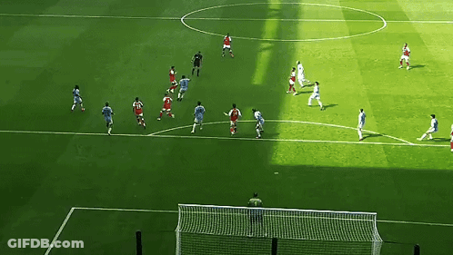 Soccer Players On Field With Number 18 Jersey GIF