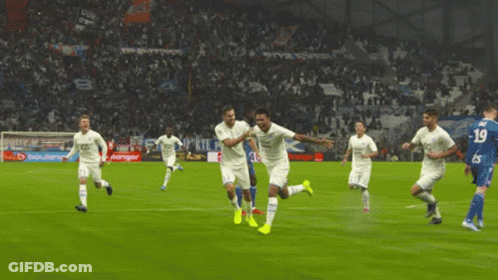 Soccer Players On Field With Number 19 GIF