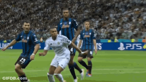 Soccer Players On Field With PS5 Ad GIF