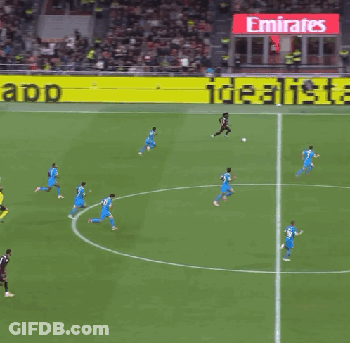 Soccer Players On Field With Puma Go Wild Ads GIF