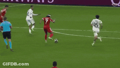 Soccer Players On Field With Qatar Banner GIF