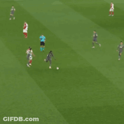 Soccer Players On Field With Red Jersey GIF