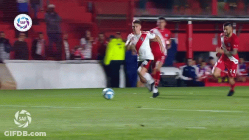 Soccer Players On Field With SAF GIF