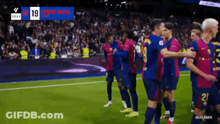 Soccer Players On Field With Scoreboard 19 GIF