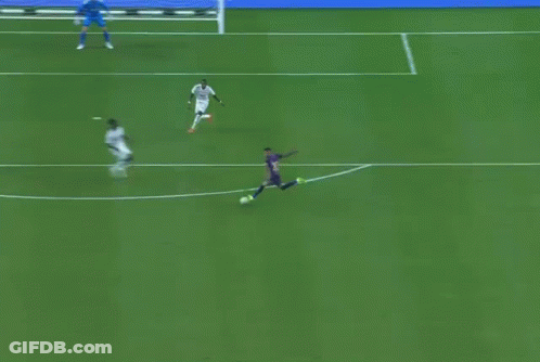 Soccer Players On Field With Socio Banner GIF