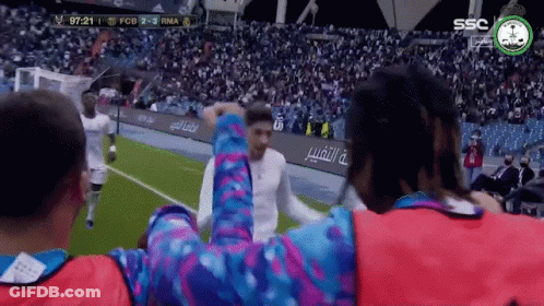 Soccer Players On Field With SSC GIF