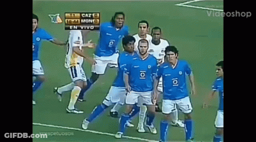 Soccer Players On Field With Videoshop Logo GIF