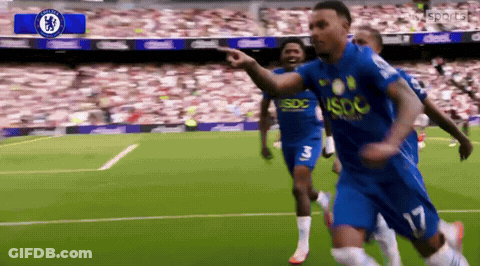 Soccer Players Palmer And Rogers Hugging In Front Of Crowd GIF