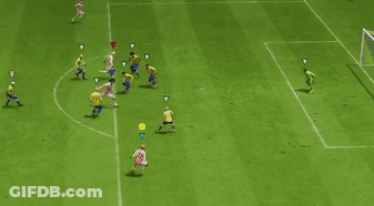 Soccer Players Playing Game GIF