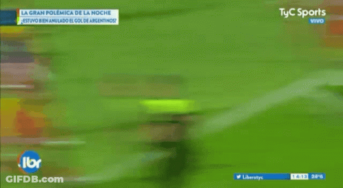 Soccer Players Playing Game On TYC Sports Field GIF