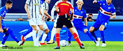Soccer Players Playing Soccer On Field GIF