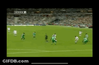 Soccer Players Playing With TCM Scoreboard GIF