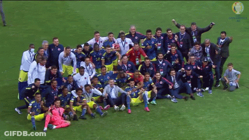 Soccer Players Posing With Number 28 GIF