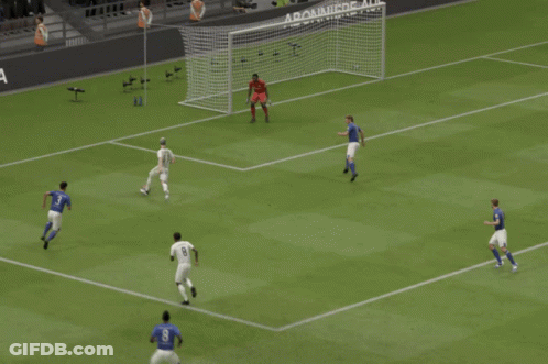 Soccer Players Running Number 8 GIF