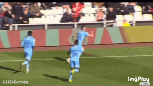 Soccer Players Running On Field GIF