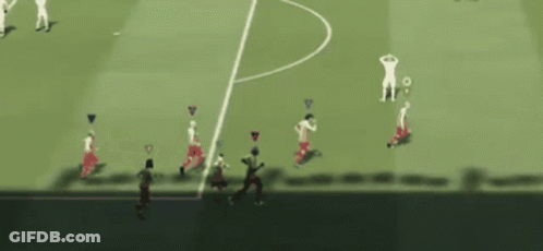 Soccer Players Running On Field GIF
