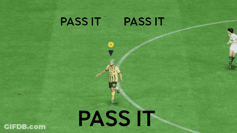 Soccer Players Saying Pass It GIF