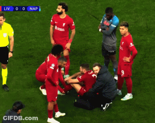 Soccer Players Score 0-0 GIF