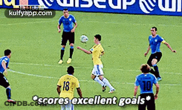 Soccer Players Scores Excellent Goals GIF