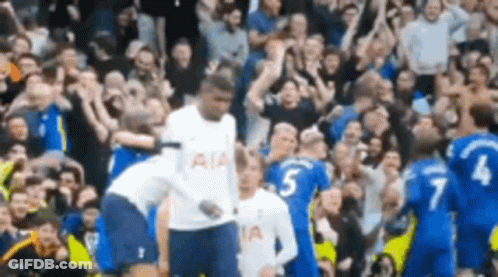 Soccer Players Standing In Front Of Crowd GIF