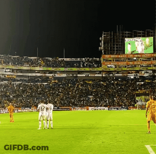Soccer Players Standing On Field GIF