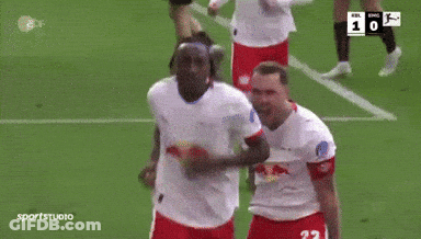 Soccer Players Standing On Field With Score 10 GIF