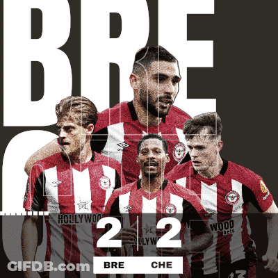 Soccer Players Standing With Score 2 To 2 GIF