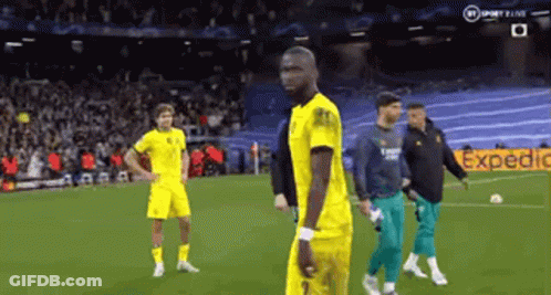 Soccer Players Walking On Field GIF