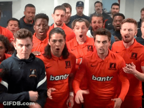 Soccer Players Wearing Orange Jerseys GIF