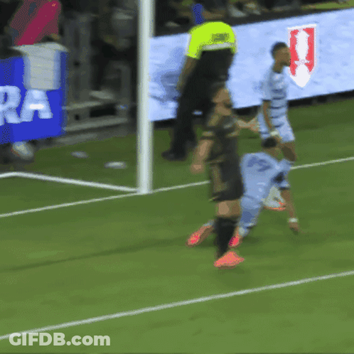 Soccer Players With Banner Saying RA GIF