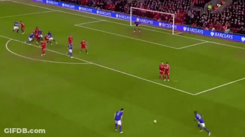 Soccer Players With Blue Sign Saying Always GIF