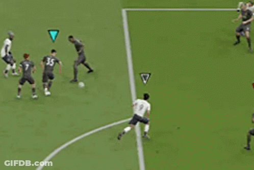 Soccer Players With Computer Says No GIF