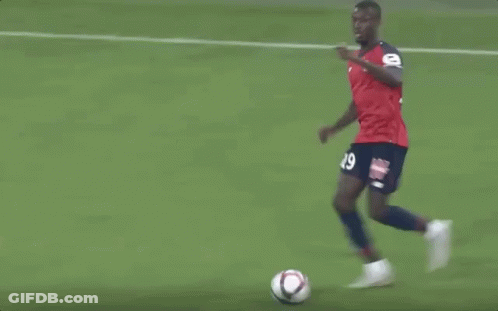 Soccer Players With Credit Mutuelle Sign GIF