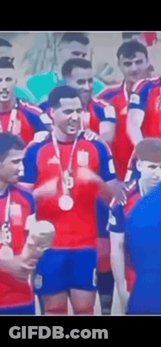Soccer Players With Medals GIF