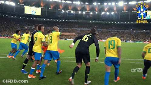 Soccer Players With Number 19 On Jerseys GIF