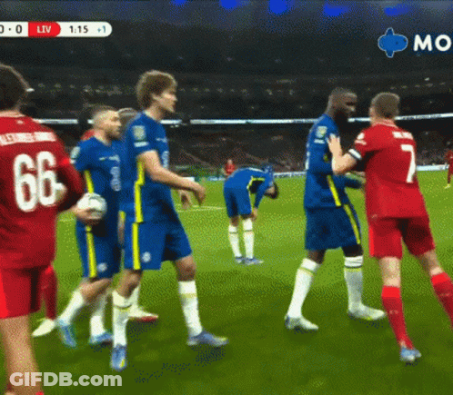 Soccer Players With Number 66 On Back GIF