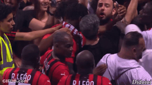 Soccer Players With R. Leao On Shirts GIF