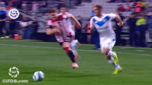 Soccer Players With Saf Logo GIF