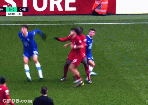 Soccer Players With Score 0-0 GIF