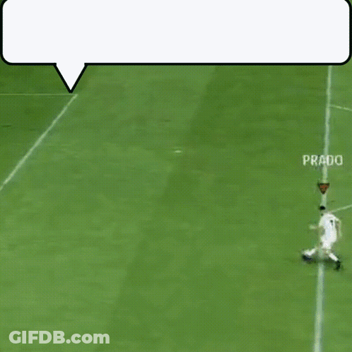 Soccer Players With Speech Bubble GIF