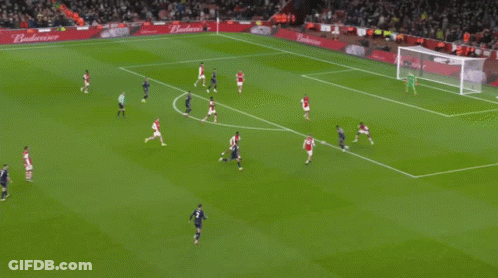 Soccer Players With Sportsbet Advertisement On Sidelines GIF