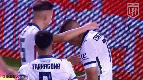 Soccer Players With Tarragona Jersey GIF