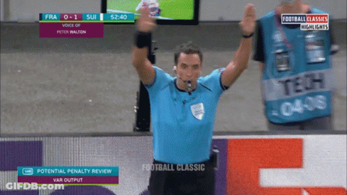 Soccer Referee Arms In The Air GIF