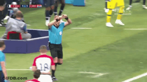 Soccer Referee In Sunglasses And Number 18 Shirt GIF