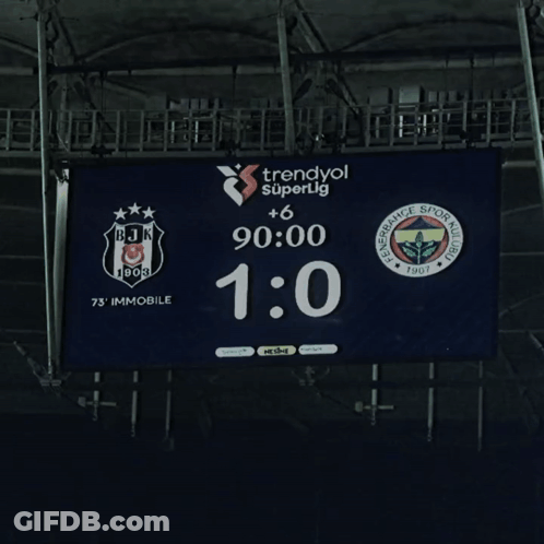 Soccer Scoreboard BJK Vs 75 Immobile GIF