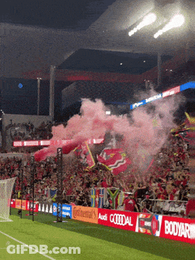 Soccer Stadium With Audi Banner GIF